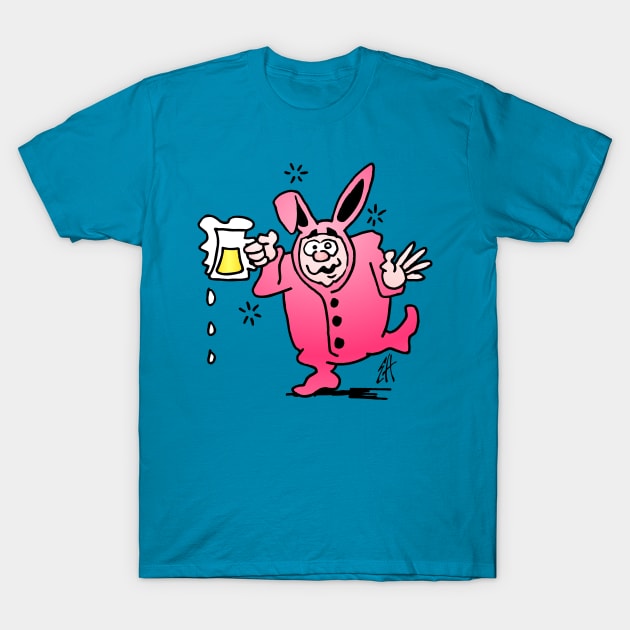 Drunk in a pink bunny suit T-Shirt by Cardvibes
